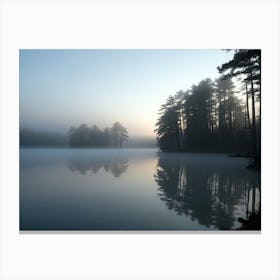 Sunrise Over A Lake Canvas Print