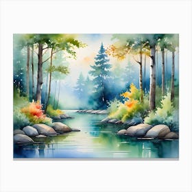 Watercolor Painting Canvas Print