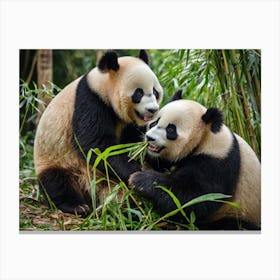 Panda Bears 2 Canvas Print