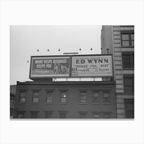 Signs, Fourth Avenue, New York City By Russell Lee Canvas Print