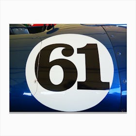 Big Racing Number 61 Canvas Print