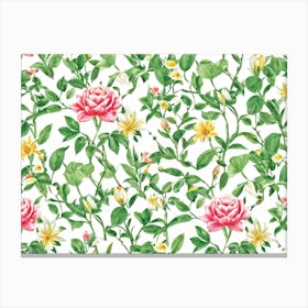 An Enchanting Illustration Of A Season Blooming In Spring Where The Botanical Garden Teems With Dec (1) 2 Canvas Print