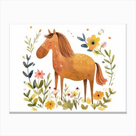 Little Floral Horse 2 Canvas Print