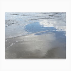 Abstract reflection on the sandy beach Canvas Print