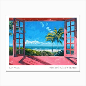 Key West From The Window Series Poster Painting 2 Canvas Print