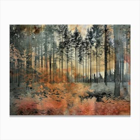 Forest Photo Collage 3 Canvas Print