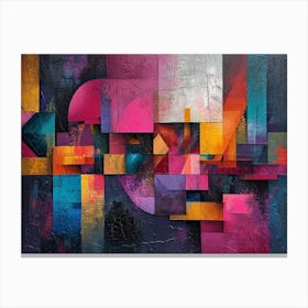 Colorful Chronicles: Abstract Narratives of History and Resilience. Abstract Painting 6 Canvas Print