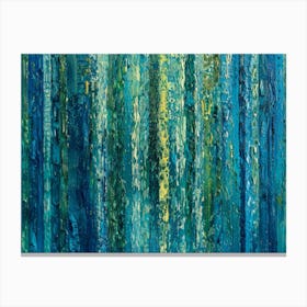Blue And Yellow Abstract Painting 4 Canvas Print