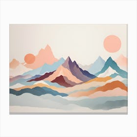 Abstract Mountains Canvas Print