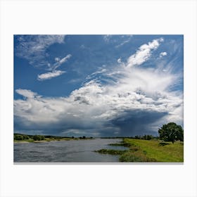 Thundercloud on the Oder river Canvas Print