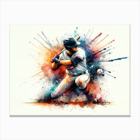 Baseball Player Canvas Print