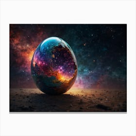 Fiery Space Egg Canvas Print