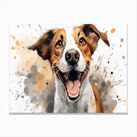 Watercolor Dog Painting 2 Canvas Print