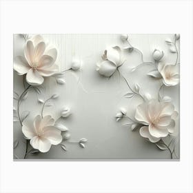 3d Floral Painting 1 Canvas Print