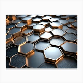 Abstract Hexagons 4 Canvas Print