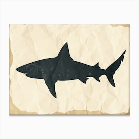 Port Jackson Shark Silhouette 3 Canvas Print