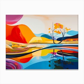 Abstract Mirrored Realms Canvas Print