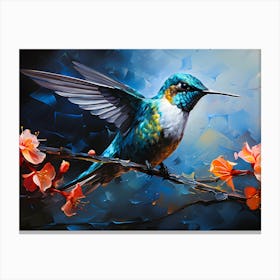 Whispering Meadows Birds Amongst The Flowers Canvas Print