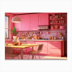 Pink Kitchen 1 Canvas Print
