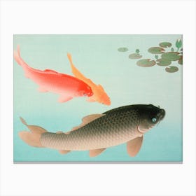 Japanese Ukiyo-E Koi Fish Canvas Print