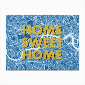 Home Sweet Home London Blue Print Canvas Print