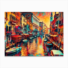 Vibrant Venetian Waters Canvas Print