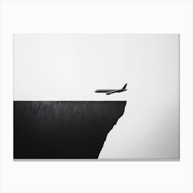 Airplane On The Edge Of A Cliff Canvas Print