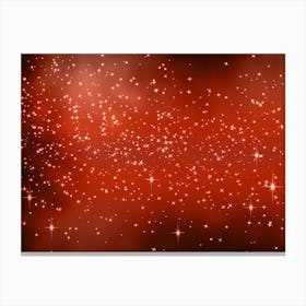 Red Glow Shining Star Background Canvas Print
