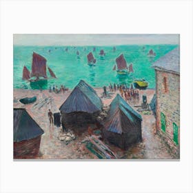 The Departure Of The Boats, Claude Monet Canvas Print
