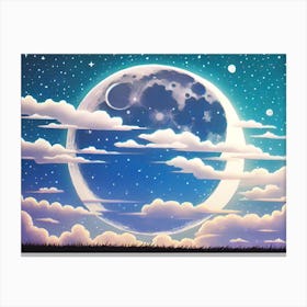 Moon In The Sky Canvas Print