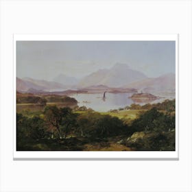 Loch Ness Monster - Scottish Landscape Parody Canvas Print