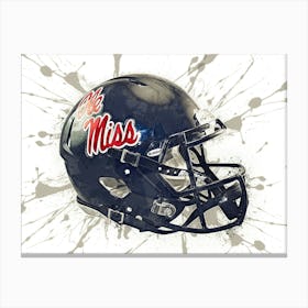 Ole Miss Rebels NCAA Helmet Poster Canvas Print
