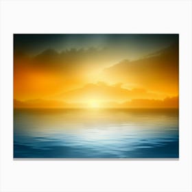 Sunset Over The Sea Canvas Print