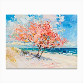 Blossom Tree On The Beach Canvas Print