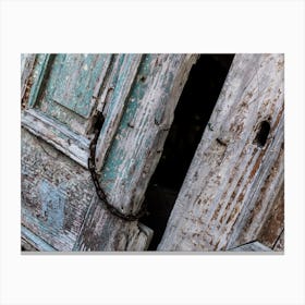 Old blue wooden door // Crete // Travel Photography Canvas Print