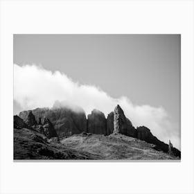 Old Man Of Storr In Black And White Canvas Print