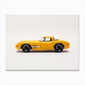 Toy Car 55 Corvette Yellow 3 Canvas Print