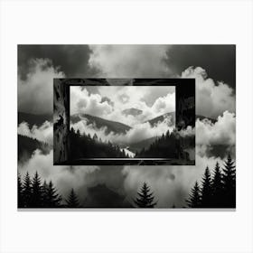 Clouds And Mountains Canvas Print