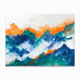 Abstract Mountain Painting 8 Canvas Print