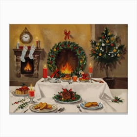 Christmas Dinner Canvas Print