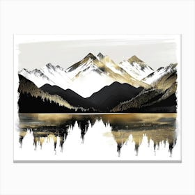 Gold Mountains Canvas Print 3 Canvas Print