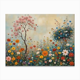 Flowers In The Meadow 5 Canvas Print