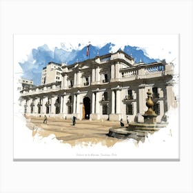 Palacio De La Moneda, Santiago, Chile Canvas Print