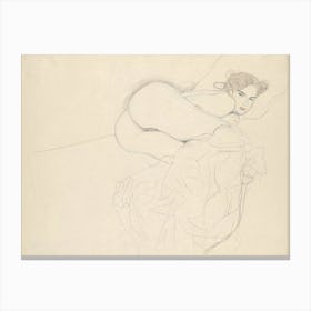 Huddled Nude, Gustav Klimt Canvas Print