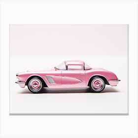 Toy Car 55 Corvette Pink 2 Canvas Print