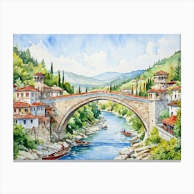 Bridge Over The River 3 Canvas Print