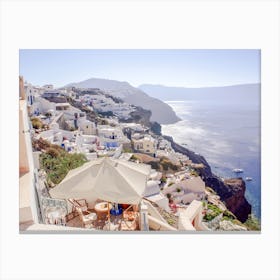 Panoramic View of Oia Santorini Canvas Print