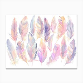 Watercolor Feathers 7 Canvas Print