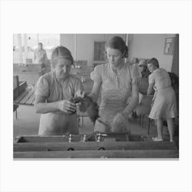 Wives Of Migratory Laborers Working In The Laundry Room At The Agua Fria Migratory Labor Camp, Arizona By Canvas Print