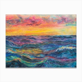 Sunset Over The Ocean 66 Canvas Print